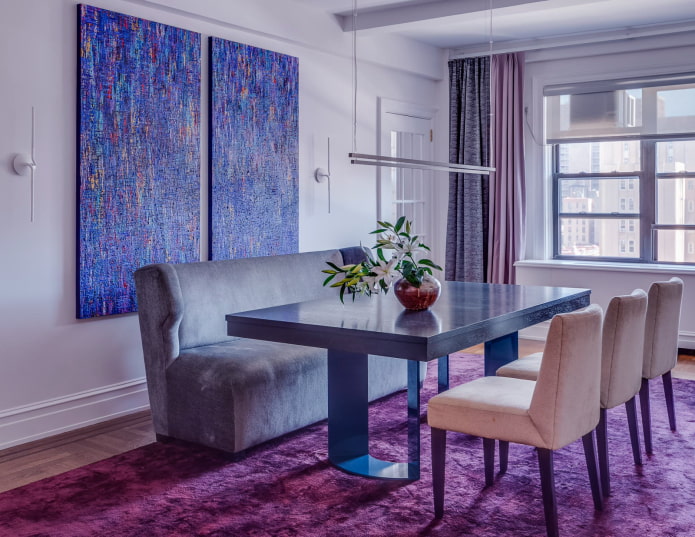 Rideaux bicolores pour un intérieur