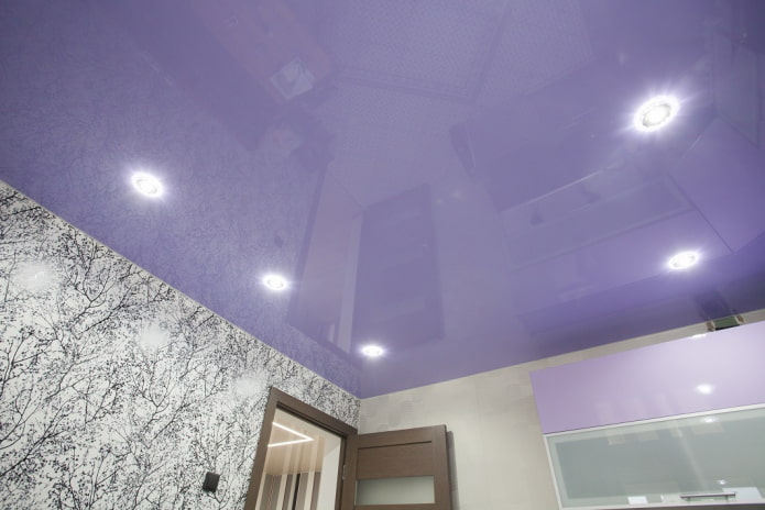 plafond tendu lilas