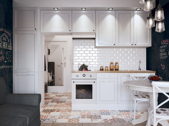 Espace cuisine dans un studio