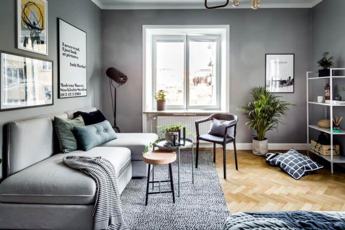 gray walls
