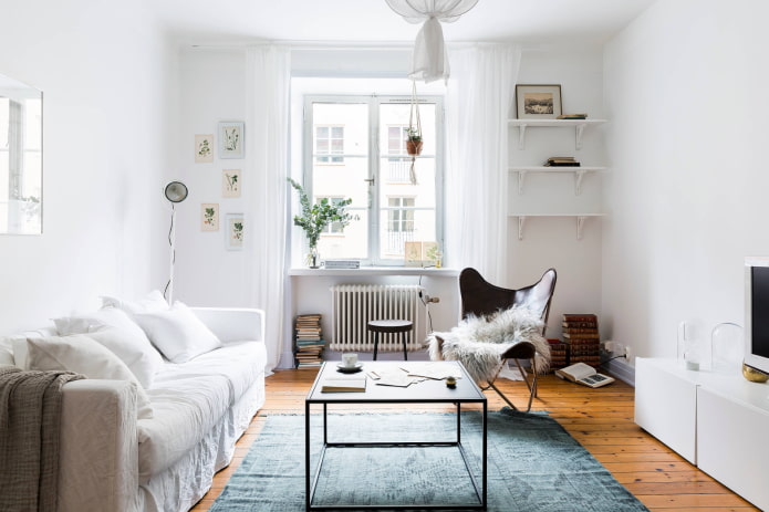 Salon de style scandinave