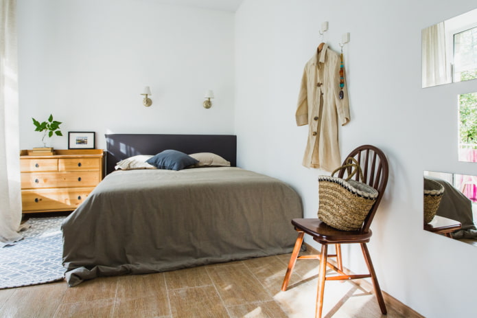 Intérieur de chambre de style scandinave