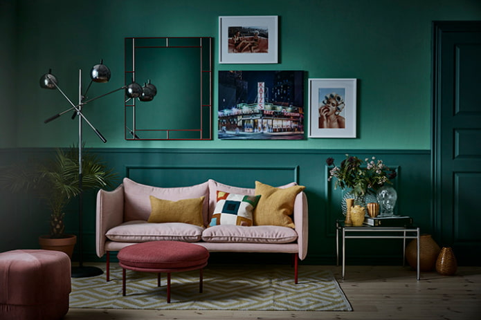 Intérieur scandinave émeraude