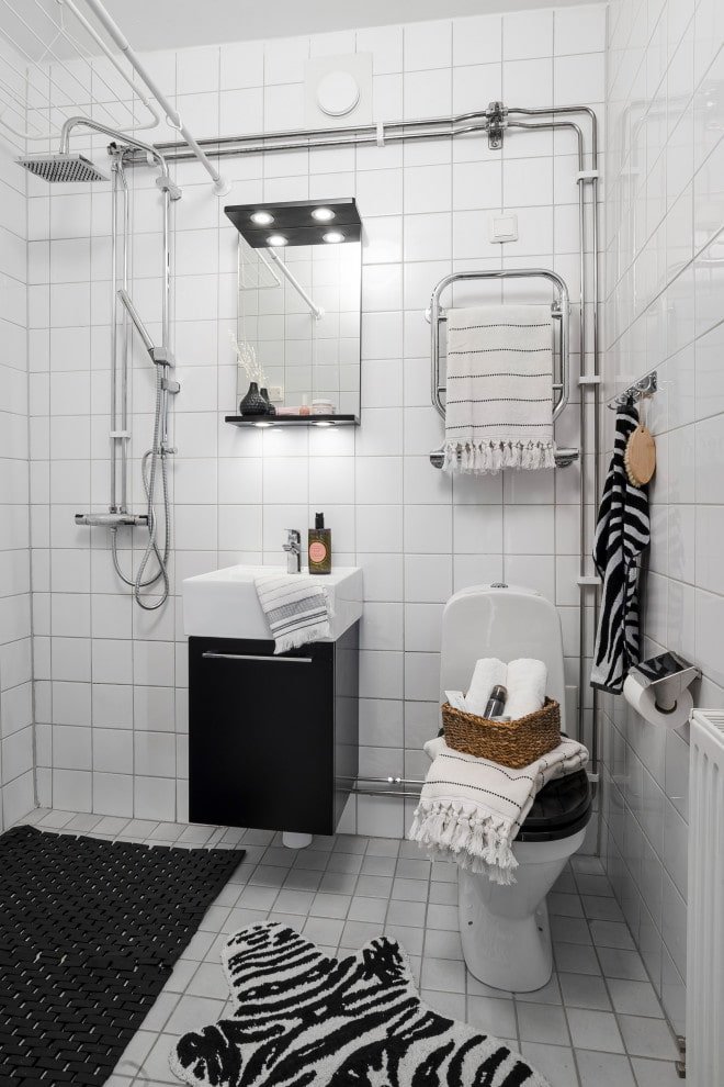 Salle de bains de style scandinave