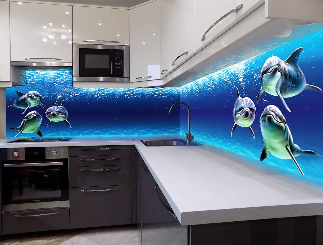 skinali avec des dauphins nageurs