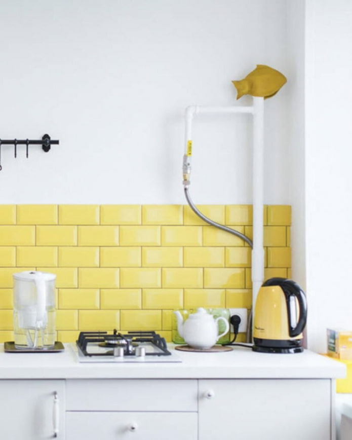 décoration de tuyaux dans la cuisine