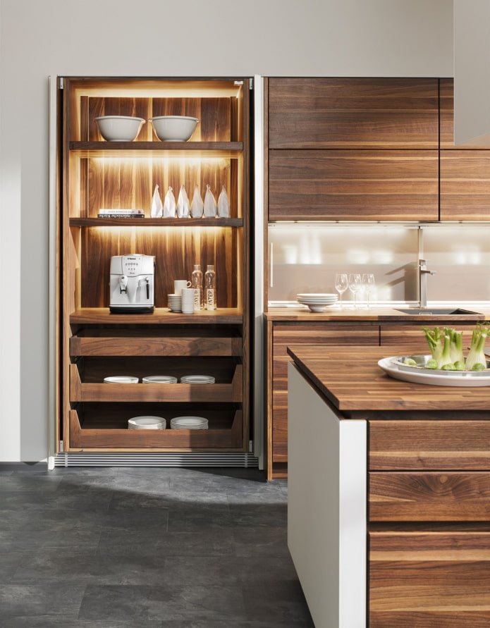 Cuisine partiellement invisible