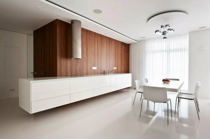 Cuisine sans meubles hauts