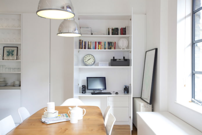 Mini-bureau dans la cuisine