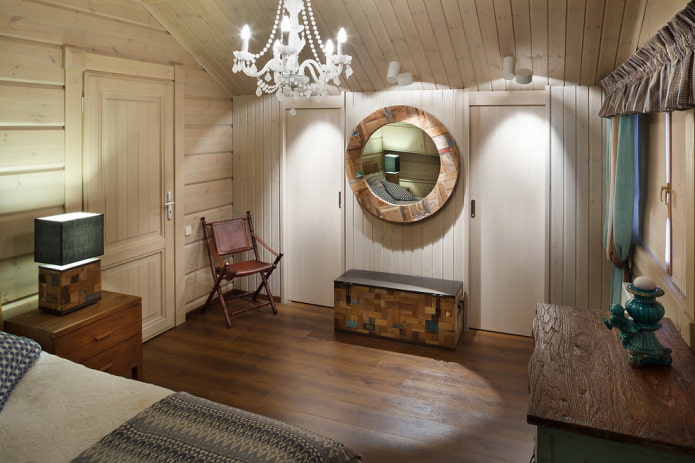 Portes claires et sols foncés à l'intérieur