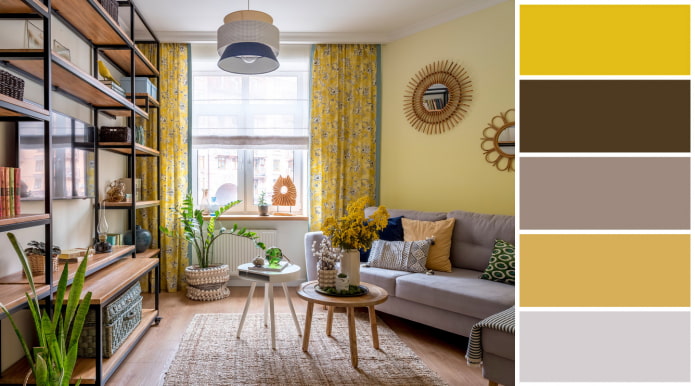 Gamme gris et jaune