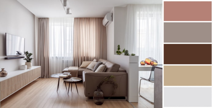 Poudreux, gris et beige
