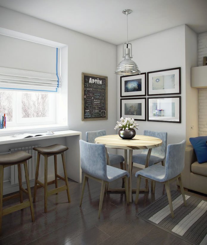 conception cuisine-salon 14,4 m².