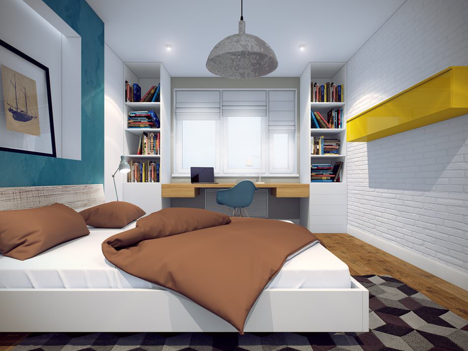 Chambre dans un appartement de deux pièces