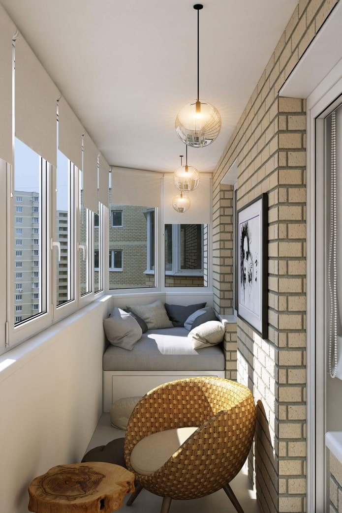 Design d'un balcon de 6,5 m² avec espace détente.