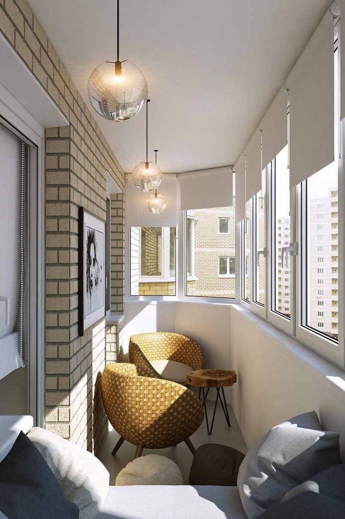balcon design avec espace de loisirs 6,5 m².
