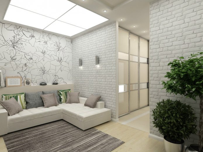conception d'un appartement d'une pièce de 45 m².