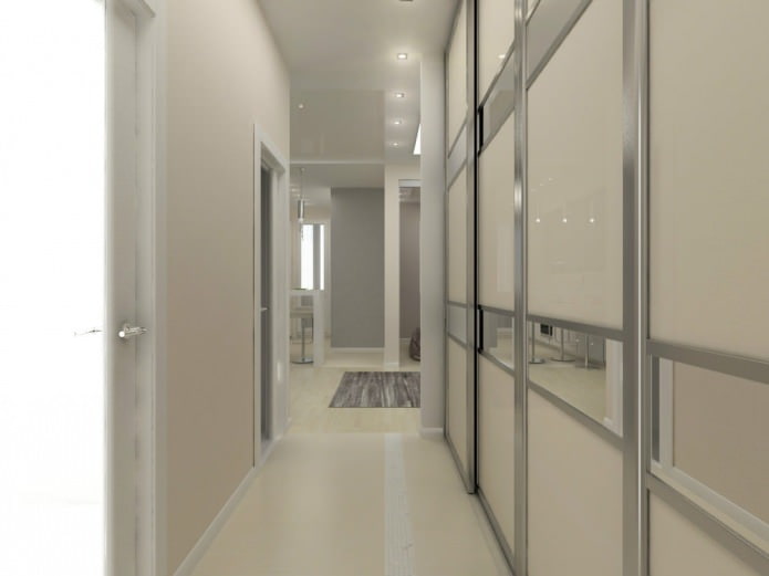conception d'un couloir dans un appartement d'une pièce de 45 m².