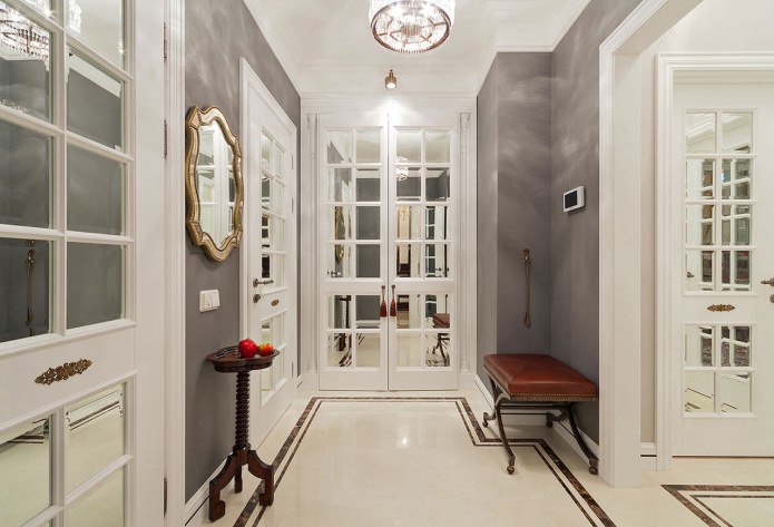 Portes miroir avec lattis