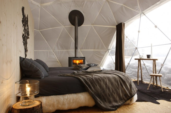 Intérieur de chambre de style écologique