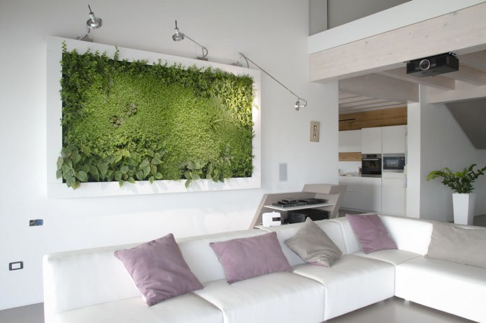 Intérieur de salon de style écologique