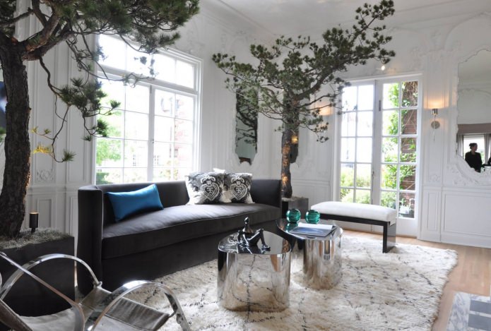 Intérieur de salon de style écologique