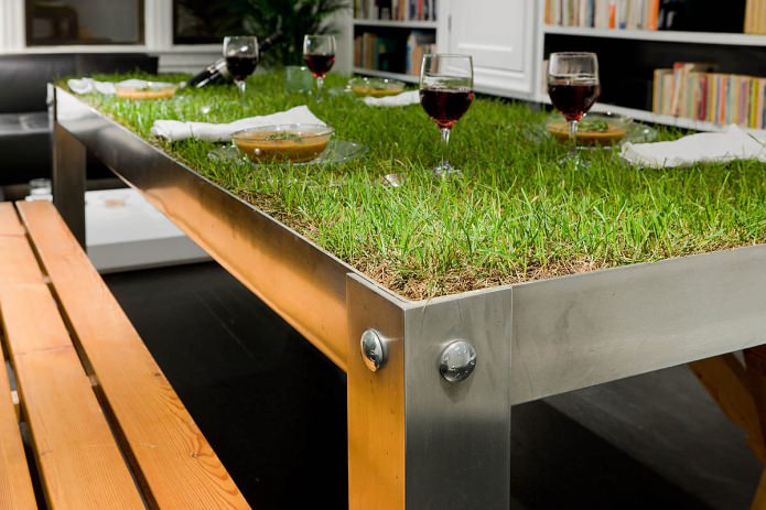 table à manger de style écologique
