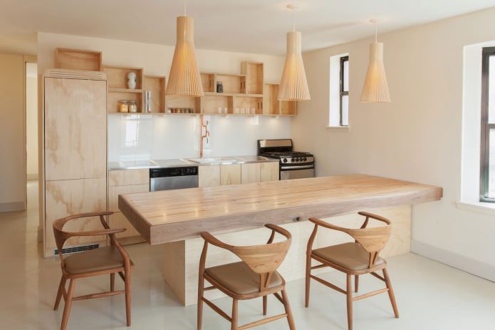 Intérieur de cuisine de style écologique