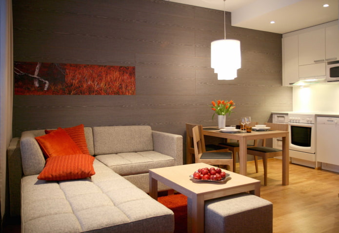 Aménagement intérieur cuisine-chambre