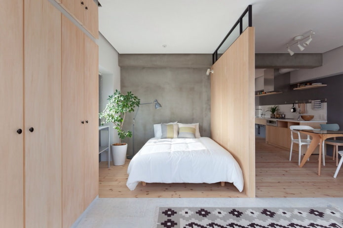 aménagement intérieur cuisine-chambre