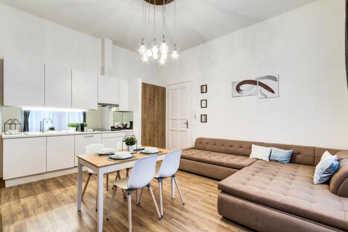 aménagement intérieur cuisine-chambre