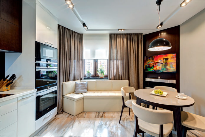 aménagement intérieur cuisine-chambre
