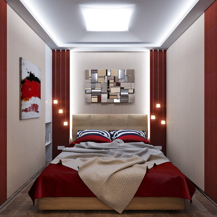 couleur rouge dans la chambre