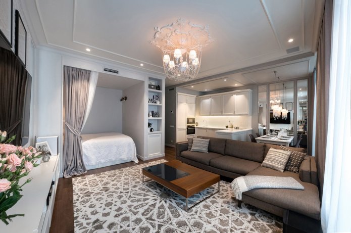 Agencement d'une chambre avec un salon