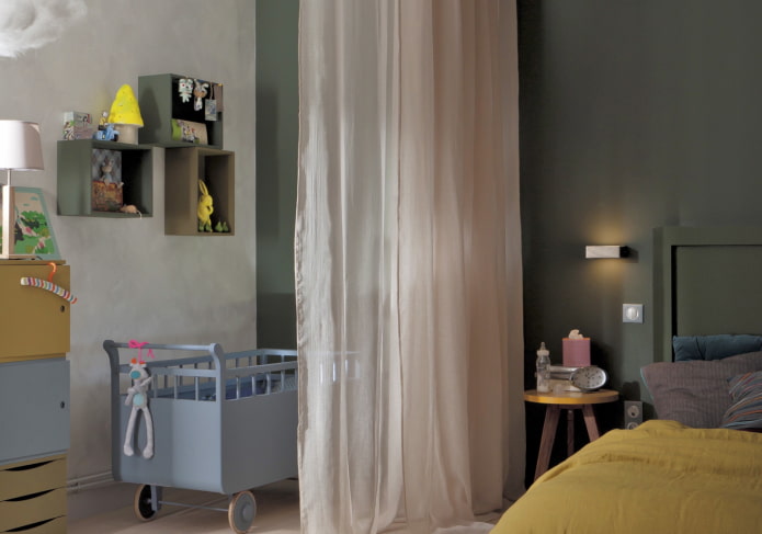 Zonage fonctionnel d'une chambre et d'une chambre d'enfant combinées