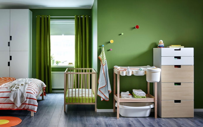 Disposition des meubles à l'intérieur d'une chambre d'enfant
