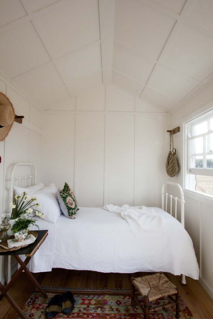 chambre de style rustique