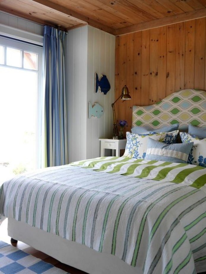 décoration de lit moderne à la campagne