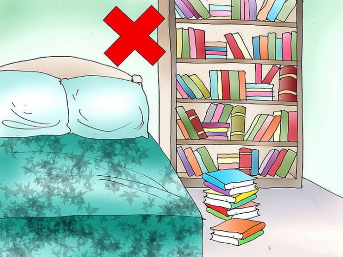 Livres dans la chambre selon le Feng Shui