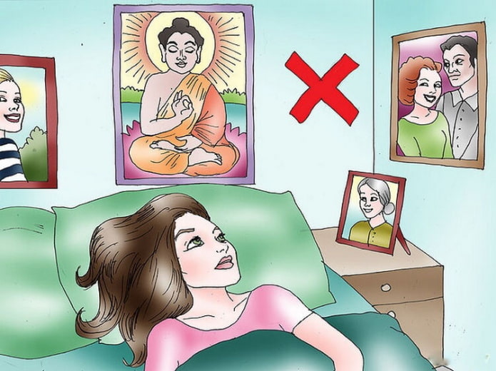 Photos dans la chambre selon le Feng Shui