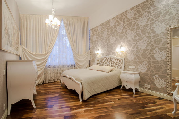 Intérieur de chambre beige-marron