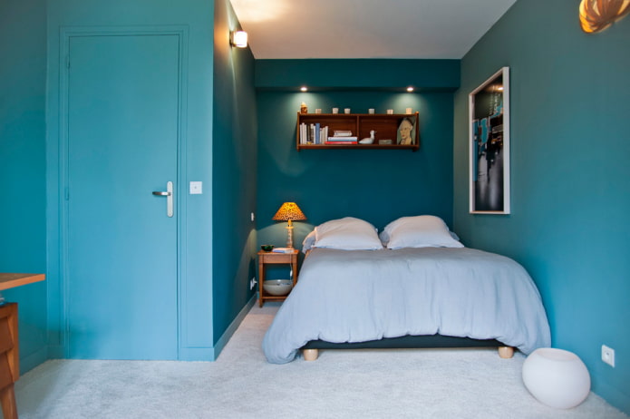 Décoration de chambre turquoise