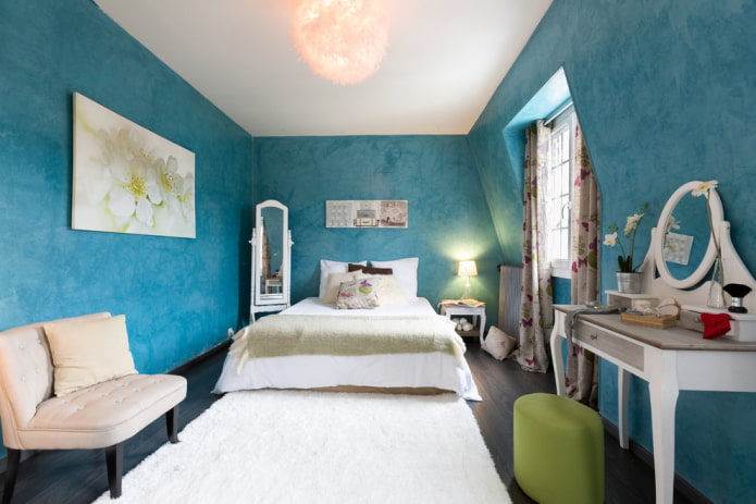 Décoration de chambre turquoise