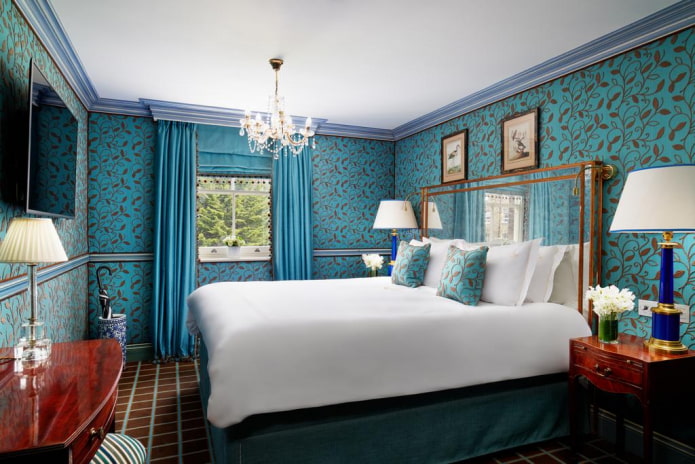 Décoration de chambre turquoise