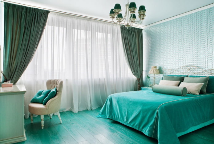 Décoration de chambre turquoise