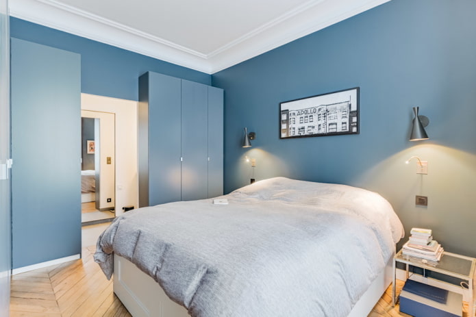 Nuances de bleu dans la chambre