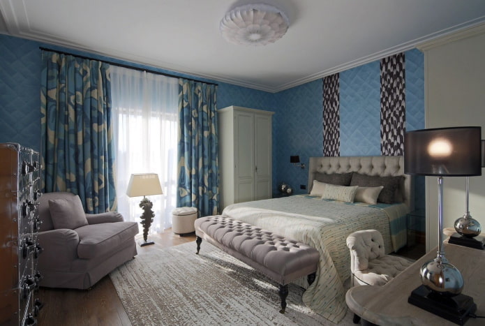 Nuances de bleu dans la chambre