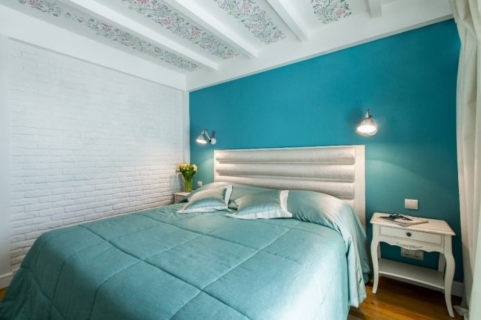 Décoration d'une chambre bleue