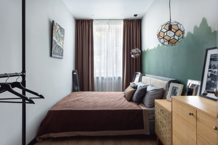 Chambre de style scandinave dans une Khrouchtchevka