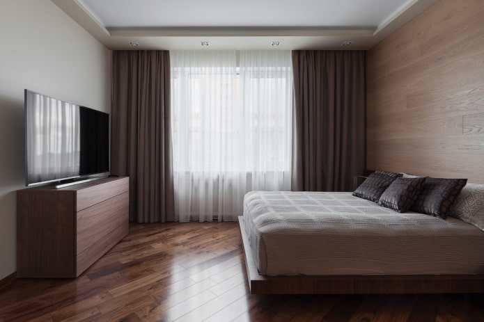 décoration à l'intérieur d'une chambre marron